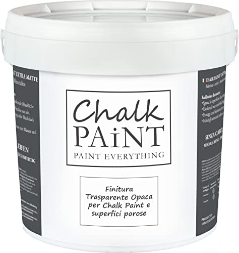 FINITURA per Chalk Paint FINISH PROTETTIVO TRASPARENTE OPACO Extra Resistente - Proteggi il tuo lavoro (5 Litri).