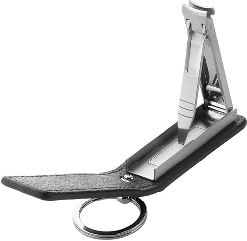 ZWILLING Nagelknipser mit Schlüsselanhänger, schwarz mattiert Lederetui Edelstahl