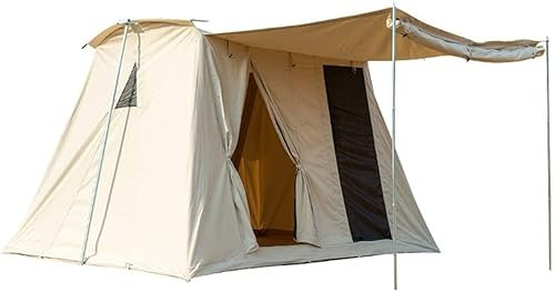 ATAAY Kabinenzelt für 5 bis 8 Personen, wasserdicht, Familien-Campingzelt mit Tragetasche, Baumwoll-Segeltuch-Zelt für Familienausflug, Wandern, Picknick und Party