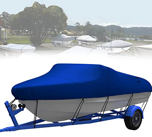 Plane Husse Bootsabdeckung,Aussenbord Abdeckung,600d Oxford Gewebe wasserdichte Bootspersenning,Abdeckplanen Für Boote Premium Oxford-Stoff,25to27FT:1008 * 590CM