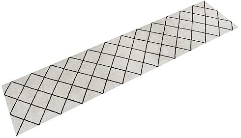 vidaXL Küchenteppich, Küchenläufer rutschfest Waschbar, Teppich Läufer für Küche, Teppichläufer Maschinenwaschbar, Quadrat 60x300cm Samt