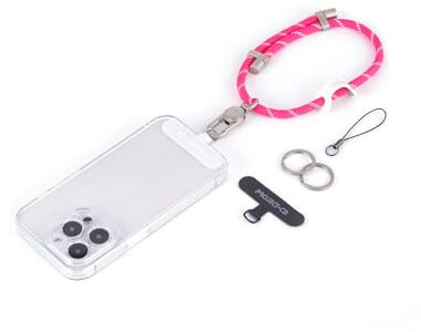 project-cb Cell Phone Wrist Strap 1,Tether Tab 2,Key Ring 2,Phone Wristlet,Adjustable Hand Strap,Phone Lanyard (Magenta-S)