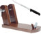 KROWN - Soporte Jamón Rioja + Cuchillo Jamonero de Arcos, Fabricado en ESPAÑA con Madera de Pino (Jamonero Nogal + Cuchillo)