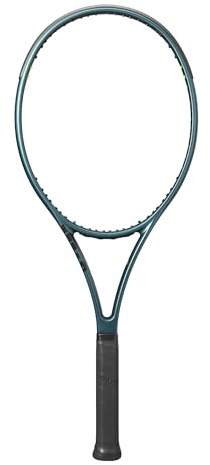 Wilson Blade 104 V9 Turnierschläger 311g Unisex Petrol | Besaitet mit Sensation 16 Natural bei mittlerer Spannung