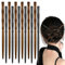 Pic A Cheveux 12 Pièces Pic A Cheveux Rétro Support Cheveux Forme Bambou Pic A Cheveux Naturels Pic A Cheveux Longs Bois Baguettes Pic A Cheveux Sculptés Main Bâtonnets Pour Femmes Coiffure Diy