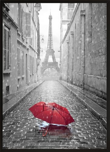 HUBDECO Bild Wanddekoration Poster - Hochwertiges Poster gedruckt auf 200g/m2 Posterpapier - Tolle Zimmerdekoration - Schlafzimmer Bilder - Ohne Ramen - 40x30cm - Pariser Eiffelturm