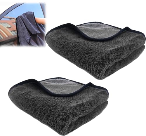 Donubiiu Waterjake Ultra-Wipes Trockentücher,Shiny Bath Trockentuch,Fast Dry Trockentuch für Die Dusche,Wundertuch Trockentuch,Gedrehtes Mikrofaser-Handtuch für die Autowasch Glasreinigung (2 Stück)