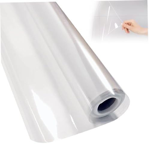 Rollo de plástico adhesivo pegajoso 17.7 x118 pulgadas rollo de vinilo adhesivo estancado para la pared, papel de contacto transparente para la cocina protector de pared de placa para salpicaduras de