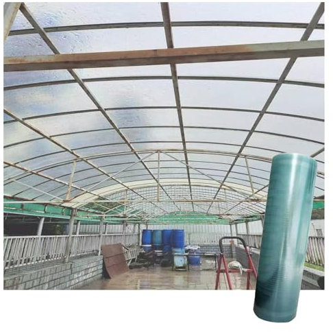GOCHUSX Polycarbonat Dachbahn, UV-beständige Gewächshaus- Klarfolie, Dämm- Glasfaser- Abdeckplatten Für Garten Bauernhof Landwirtschaft Überdachung(1.5x6m)