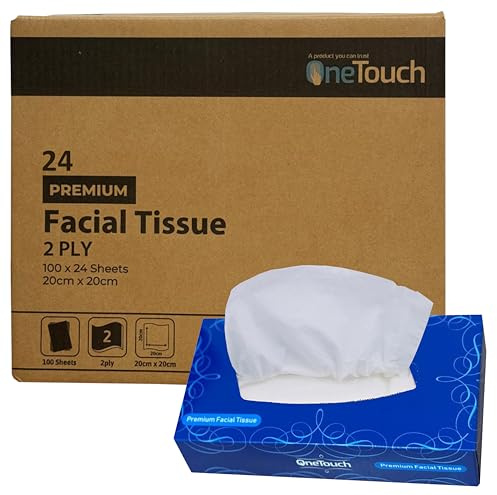 OneTouch Facial Tissue Tissue Boxes 2ply Soft Tissues for Everyday Use Gentle on Your Skin (24)
