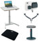 Leitz Ergo Compact Workstation Pro - Monitor & Laptop, Höhenverstellbarer, elektrischer Sitz-/Steh-Schreibtisch, Stehpult im Set mit 4 Leitz Ergo Produkten, Für Büro, Desk Sharing & Home Office