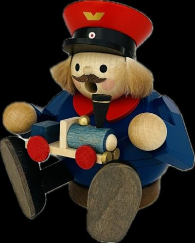 Rudolphs Schatzkiste Räuchermann Modellbahnfreund sitzend Höhe 13cm NEU Räuchermännchen,Räuchermann,Räucherfigur,Raucher,Rauchmann,Räuchermännel,Smoker,Incense,Smokers