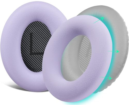SOULWIT Silicone Ear Pads Cover Protector for Bose QuietComfort QC15 QC25 QC2 QC35 QC45/Ae2 Ae2i Ae2w/SoundTrue & SoundLink AE Headphones Cushions, Sweatproof, Easily Washable - Chilled Lilac