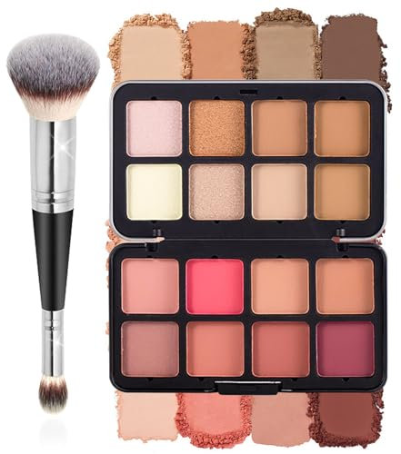 Palette Correttori Colorati, Palette Contouring Viso, Hide Imperfezioni Carla Secret Palette e Pennelli Trucco Palette Contouring Impermeabili a Lunga Durata Set Trucchi Regalo per Donne Ragazze