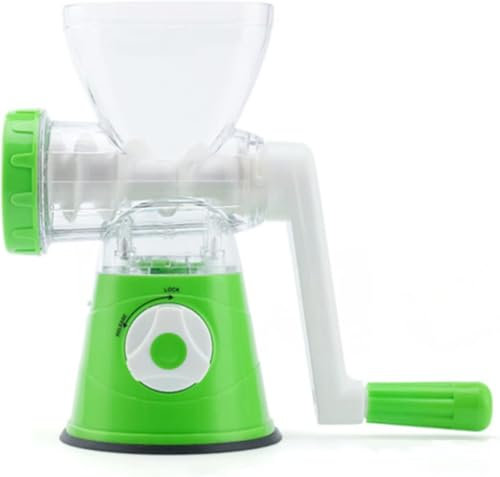 MF artSHOP Tritacarne Manuale In Acciaio Tritacarne a Manovella Per Salsicce Con Accessori 3in1, Macinatore Di Carne, Base Antiscivolo