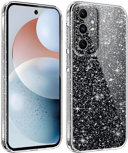 Anfire Handyhülle für Samsung Galaxy S25 5G Hülle Glitzer,Bling Glitter TPU Silikon Slim Case für Mädchen,Kameraschutz Stoßfest Schutzhülle für Samsung S25 Case,Durchsichtig