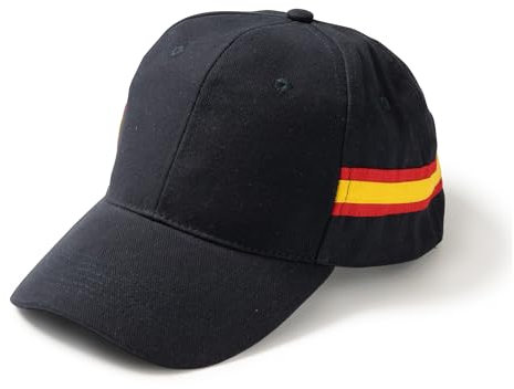 KINKIES Gorra Unisex de 6 Paneles 100% algodón con diseño de Bandera Nacional - Visera con Agujeros de ventilación y Cinta antisudoral con Cierre mágico Ajustable (FR/ES, Letras, Talla única, Marino)