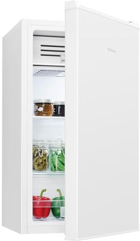 Bomann® Kühlschrank mit Frostfach | 83L | Kühlschrank mit Gefrierfach | leise | 2 Ablagen | Kühlschrank klein | Türanschlag wechselbar | 0°C - 8°C | kleiner Kühlschrank mit Gefrierfach | KS 7257 weiß