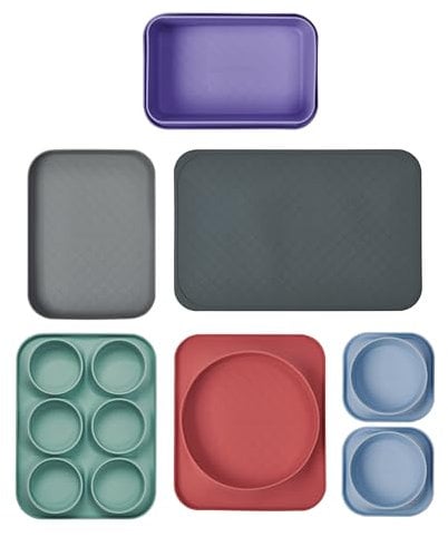 MasterClass Silicone Bakeware Set Made from Non-Toxic, Non-Stick, Durable, Water, Heat Resistant Baking Essentials, Dishwasher, Microwave, Oven Safe, Includes Silicone Baking Sheet, 7 PC