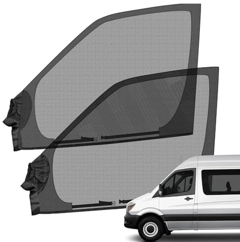Mosquitera para Puerta Delantera Coche Ventana Parasol para Ford Transit Custom, Parasol Coche del Lado Delantero Protección contra Mosquitos para Viajes de Camping