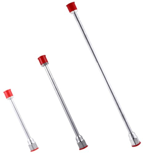 GLEAVI 3 Stück Verlängerungsset Airless Farbspritzgerät Stangen aus Aluminiumlegierung 20cm 30cm 50cm für Wandfarbe und Malerarbeiten