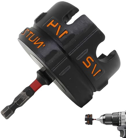 Nuts Zipper Tool, Hex Drill Removal Tool, Nut Zipper Drill Attachment, Universal 1/4,3/8,1/2 Threaded Rod Spinner for Fast Nut and Bolt Removal, Wing Nuts Driver Drills Bit