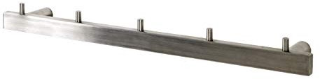 HAKU Möbel Garderobenleiste edelstahl, Edelstahl - Maße: B 46 cm x H 4 cm x T 6 cm, Style: Modern