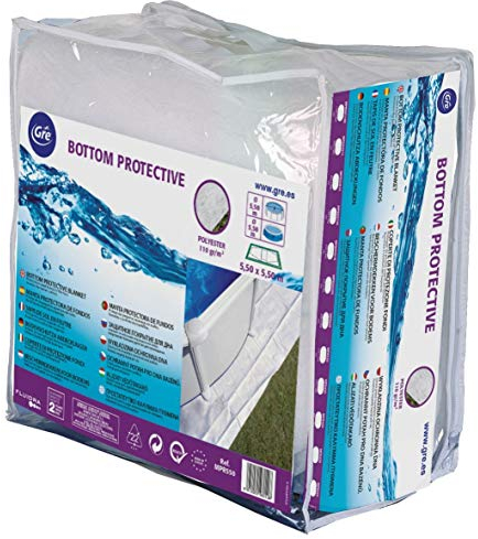 Manta Protectora para Piscina Rectangular de 1000 x 550 cm, Color Blanco - Gre MPROV1100