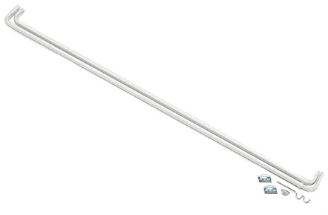 Fantasia 28-48 Inch Adjustable Width Double Curtain Rod for windows with Brackets & Hardware - Easy to Install