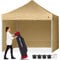 ABCCANOPY Pop-Up Pavillon Festival Sonnenschutz mit 4 Seitenteilen 2.5x2.5M Kommerzielle -Serien,Beige