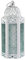 Linterna de Vela marroquí Lámpara Decorativa para Mesa o Colgante, Decoraciones de Ramadán, decoración Interior del hogar, Patio o Porche al Aire Libre, Bodas, Metal Negro, Vidrio Blanco, Mediano