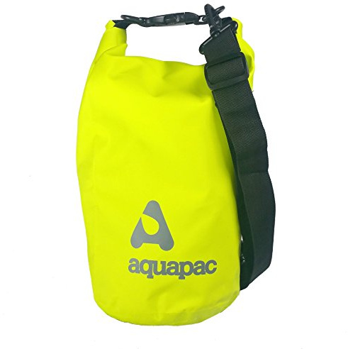 Aquapac Heavyweight Wasserdicht Trockentasche mit Schultergurt, 7l Grün, Hergestellt in Großbritannien, Reise-Essential, Umweltfreundlich, Wassersport, Wandern, Mountainbiken,Laufzubehör