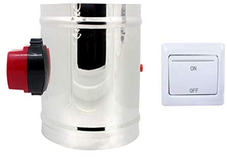 Motorised Damper dc12v motorised air Duct Valve for Ventilation ducting Electric air Damper Valve (Outer Diameter 80mm)