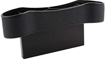 Autositz Gap Aufbewahrungsbox Organizer,MoreChioce Multifunktionale Autositz Tasche Schlitz Tasche PU Leder Getränkehalter Autositz Side Gap Filler Autositz Lückenfüller Veranstalter,Schwarz