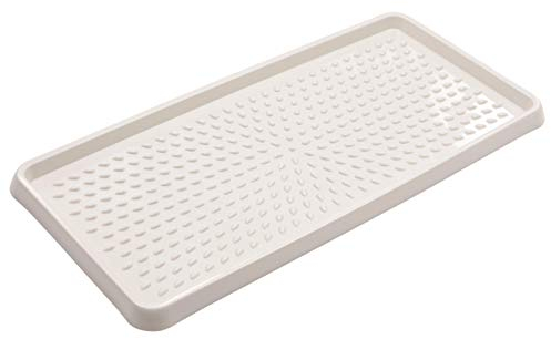 BranQ - Home essential BranQ Schuhablage aus Kunststoff, Creme, 78.5 x 38,5 x 3 cm (LxBxH)