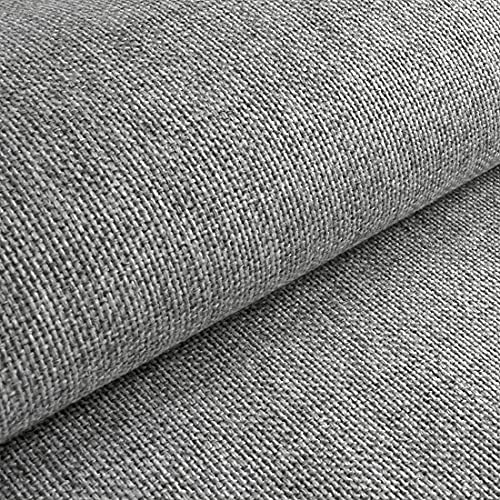 HEKO PANELS Stoff Meterware Polsterstoff Meterware - Polyester Möbelstoff Meterware für Sofa Sessel und Stuhl - Hellgrau