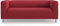 MASTERS OF COVERS Ersatzsofabezug für IKEA Klippan 2-Sitzer, Klippan 2 er Sofabezug, Loveseat, Sofa Überzug, 180 cm x 85 cm x 58 cm (Rot, Baumwolle)