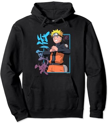 Naruto Shippuden Naruto Kanji Cadre Sweat à Capuche