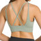 Lemedy Kreuzrücken, Sport-BH, mit Riemen, gepolstert, für Yoga, bauchfreies Tanktop, lichtgrün, small