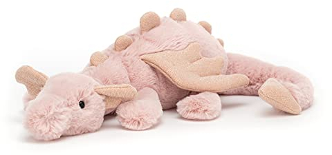 Jellycat Little Rose Dragon Collectable Plush Decoration,Pink