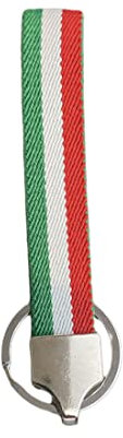 MIBANDERA Schlüsselanhänger Flagge von Italien, elastisch, mit Verschluss und Ring., Flagge Italien lang, One size