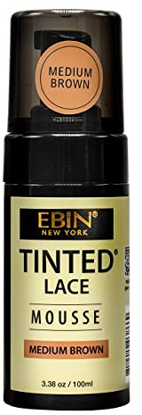 EBIN Tinted Lace Mousse (Medium Brown, 100 ml)