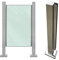 Kunovo Zaunsäulen Glasgeländer Balkonpfosten Silber mit Glasgummis, Geländerpfosten aus Stehendem Glasgeländer für den Handelsboden, Passend für Glas-/Kunststoff-/Holz-/Acryl-Platten