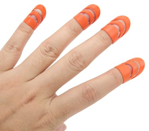 Gitarren Fingerpicks, 4 Stück S M L XL Ukulele Daumen Finger Plektrum Gitarren Fingerspitzen Schutz Bass Fingerplektren Fingerschutz für Saiten Gitarre Banjo Mandoline Zubehör Leier Harfe Bass