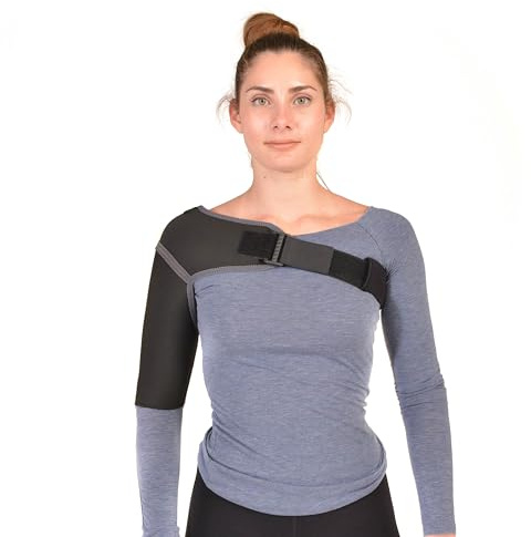 Sportherapy Schulterbandage Beidseitig Tragbar mit Kontralateraler Fixierung | Atmungsaktive Neopren Schulterorthese | Schulterstütze für Männer/Frauen | Zertifiziertes Medizinprodukt (XL)