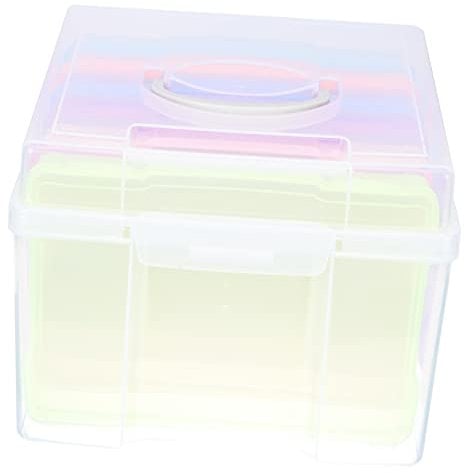 Cabilock Jewelry Box Photo Storage Containers Storage Boxes for Shelves Greeting Cards Photos Coins