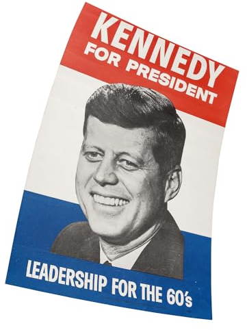 John F Kennedy Leadership for The 60s Poster Größe 11 x 17(28 x 43 cm) Dekorative Rahmenloses Kunst Geschenk Leinwand Poster