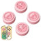 JINGDU Capuchon de Joycon pour Nintendo Switch,Prises de Pouce Caps en Silicone pour Switch Joystick pour Zelda Tears of The Kingdom,4Pcs Thumb Grip Caps for Switch/OLED/Lite,TOTK Rose