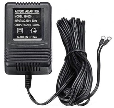 Doorbell Transformer, 18V 500mA Power Supply Visual Doorbell AC Power Adapter with 5M/16.4ft Long Cable, Video Doorbell Transformer Compatible with Most Versions of Ring Doorbell and Thermostat