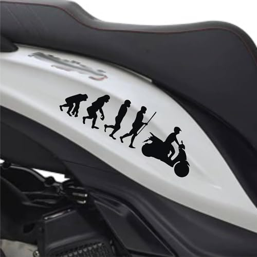 Set mit 2 Aufklebern, Evolution kompatibel mit Piaggio Medley 125 ABS Graphic Decal Verkleidungen Roller Code 2031 (070 Schwarz)